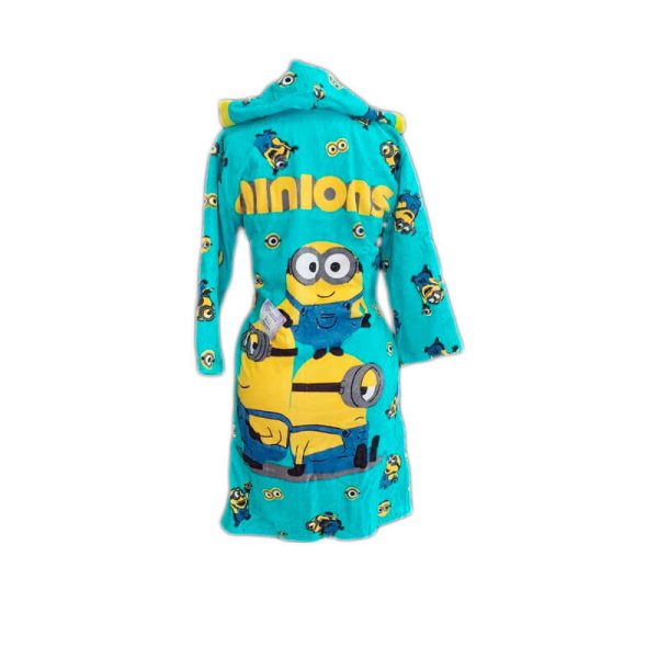 Minions kids bathrobe back